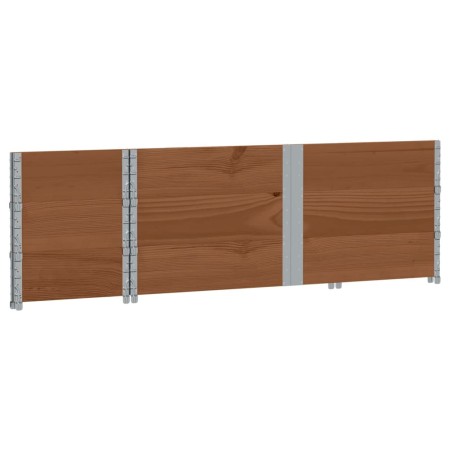 Paretali per Pallet 3pz Marroni 150x50cm Legno Massello di Pino