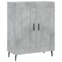 Credenza Grigio Cemento 69,5x34x180 cm in Legno Multistrato