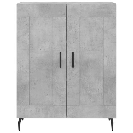 Credenza Grigio Cemento 69,5x34x180 cm in Legno Multistrato