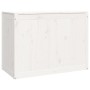 Contenitore per Bucato Bianco 88,5x44x66 cm Legno Massello Pino