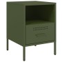 Comodini 2 pz Verde Oliva 36x39x50,5 cm Acciaio Laminato Freddo