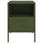 Comodini 2 pz Verde Oliva 36x39x50,5 cm Acciaio Laminato Freddo