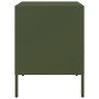 Comodini 2 pz Verde Oliva 36x39x50,5 cm Acciaio Laminato Freddo