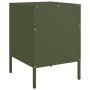 Comodini 2 pz Verde Oliva 36x39x50,5 cm Acciaio Laminato Freddo