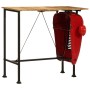 Tavolino Bar Trattore Rosso e Marrone 55x120x107 cm Legno Mango