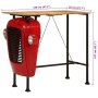 Tavolino Bar Trattore Rosso e Marrone 55x120x107 cm Legno Mango