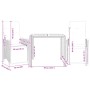 Set Bistrò da Giardino 3 pz con Cuscini in Polyrattan Grigio