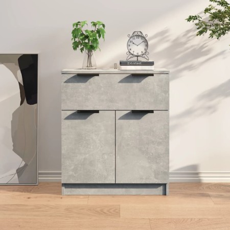 Credenza Grigio Cemento 60x30x70 cm in Legno Multistrato