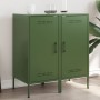 Credenze 2pz Verde Oliva 36x39x79 cm Acciaio Laminato a Freddo