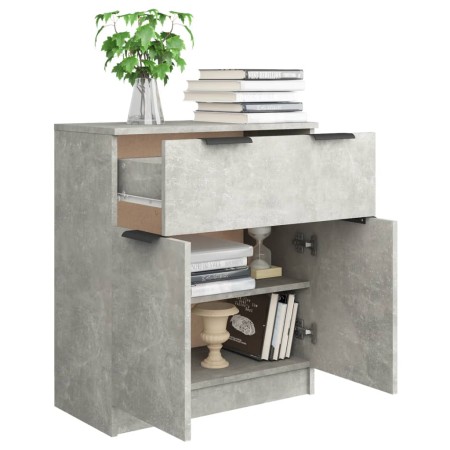 Credenza Grigio Cemento 60x30x70 cm in Legno Multistrato