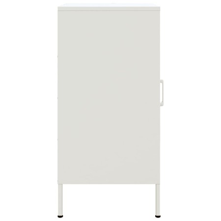 Credenze 2pz Bianche 36x39x79 cm in Acciaio Laminato a Freddo