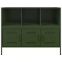 Credenza Verde Oliva 100,5x39x79cm in Acciaio Laminato a Freddo