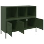 Credenza Verde Oliva 100,5x39x79cm in Acciaio Laminato a Freddo