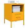 Comodini 2pz Giallo Senape 36x39x50,5cm Acciaio Laminato Freddo