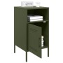 Comodini 2 pz Verde Oliva 36x39x68 cm Acciaio Laminato a Freddo