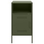 Comodini 2 pz Verde Oliva 36x39x68 cm Acciaio Laminato a Freddo