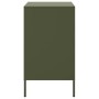 Comodini 2 pz Verde Oliva 36x39x68 cm Acciaio Laminato a Freddo