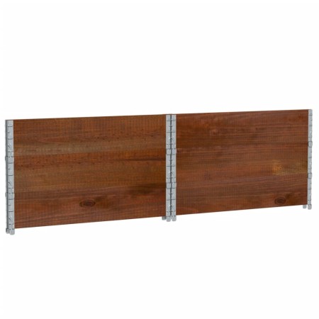 Paretali per Pallet 3pz Marroni 100x100cm Legno Massello Pino