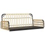 Panchina a Dondolo con Cuscini 105x58x38cm Polyrattan e Acciaio