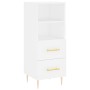 Credenza Bianca 34,5x34x90 cm in Legno Multistrato