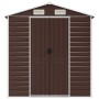 Capanno da Giardino Marrone 191x215x198 cm in Acciaio Zincato