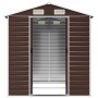 Capanno da Giardino Marrone 191x215x198 cm in Acciaio Zincato