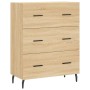 Credenza Rovere Sonoma 69,5x34x180 cm in Legno Multistrato