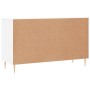 Credenza Bianco Lucido 100x36x60 cm in Legno Multistrato