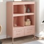 Credenza Rosa 68x39x101,5 cm in Acciaio Laminato a Freddo