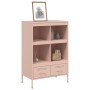 Credenza Rosa 68x39x101,5 cm in Acciaio Laminato a Freddo