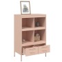 Credenza Rosa 68x39x101,5 cm in Acciaio Laminato a Freddo