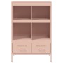 Credenza Rosa 68x39x101,5 cm in Acciaio Laminato a Freddo