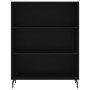 Credenza Nera 69,5x34x180 cm in Legno Multistrato