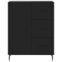 Credenza Nera 69,5x34x180 cm in Legno Multistrato