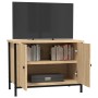 Mobile TV con Ante Rovere Sonoma 60x35x45 cm Legno Multistrato