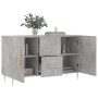 Credenza Grigio Cemento 100x36x60 cm in Legno Multistrato