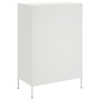 Credenza Bianca 68x39x101,5 cm Acciaio Laminato a Freddo