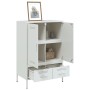 Credenza Bianca 68x39x101,5 cm in Acciaio Laminato a Freddo