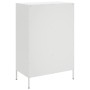 Credenza Bianca 68x39x101,5 cm in Acciaio Laminato a Freddo