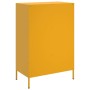 Credenza Giallo Senape 68x39x101,5 cm Acciaio Laminato Freddo