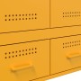 Credenza Giallo Senape 68x39x101,5 cm Acciaio Laminato Freddo