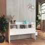 Credenza Bianco Lucido 105x30x70 cm in Legno Multistrato