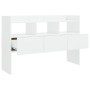 Credenza Bianco Lucido 105x30x70 cm in Legno Multistrato