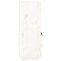 Credenza Bianca 34x40x108,5 cm in Legno Massello di Pino