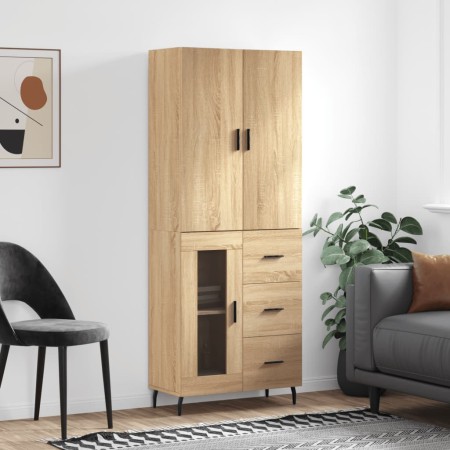 Credenza Rovere Sonoma 69,5x34x180 cm in Legno Multistrato