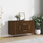 Credenza Rovere Marrone 100x36x60 cm in Legno Multistrato