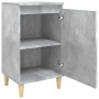 Comodini 2 pz Grigio Cemento 40x35x70 cm in Legno Multistrato