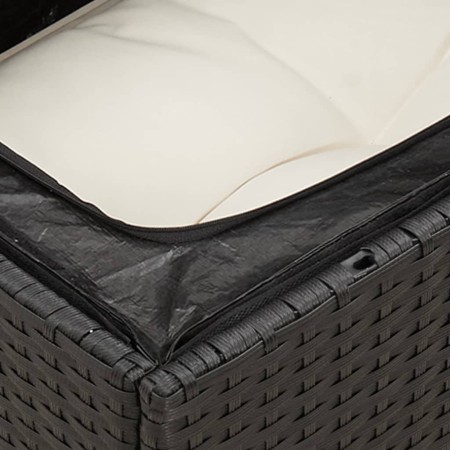 Set Divani da Giardino 11 pz con Cuscini in Polyrattan Nero