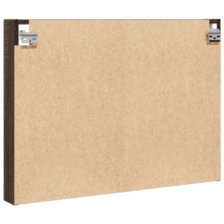 Armadietto Vetrina Rovere Marrone 80x8,5x58cm Legno Multistrato