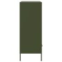 Credenza Verde Oliva 68x39x101,5 cm Acciaio Laminato a Freddo